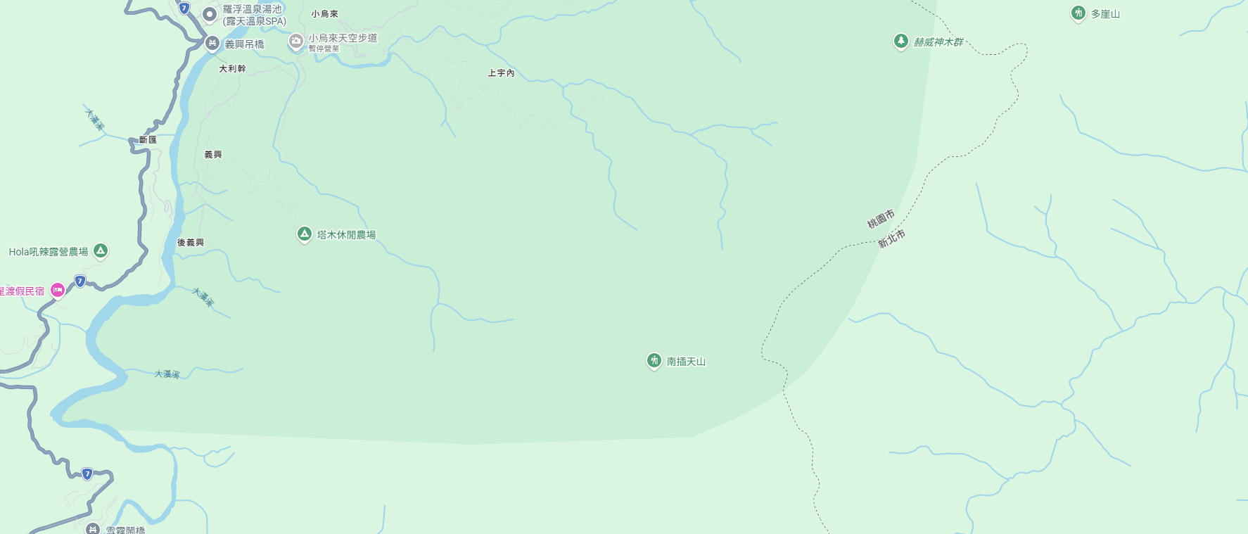 google maps 沒有山徑的圖