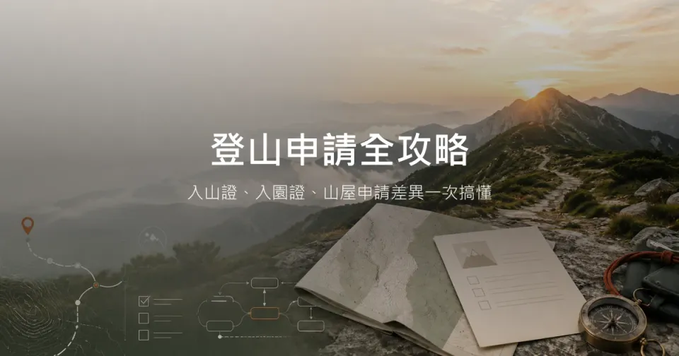 登山申請全攻略 2026：入山證、入園證、山屋申請差異一次搞懂